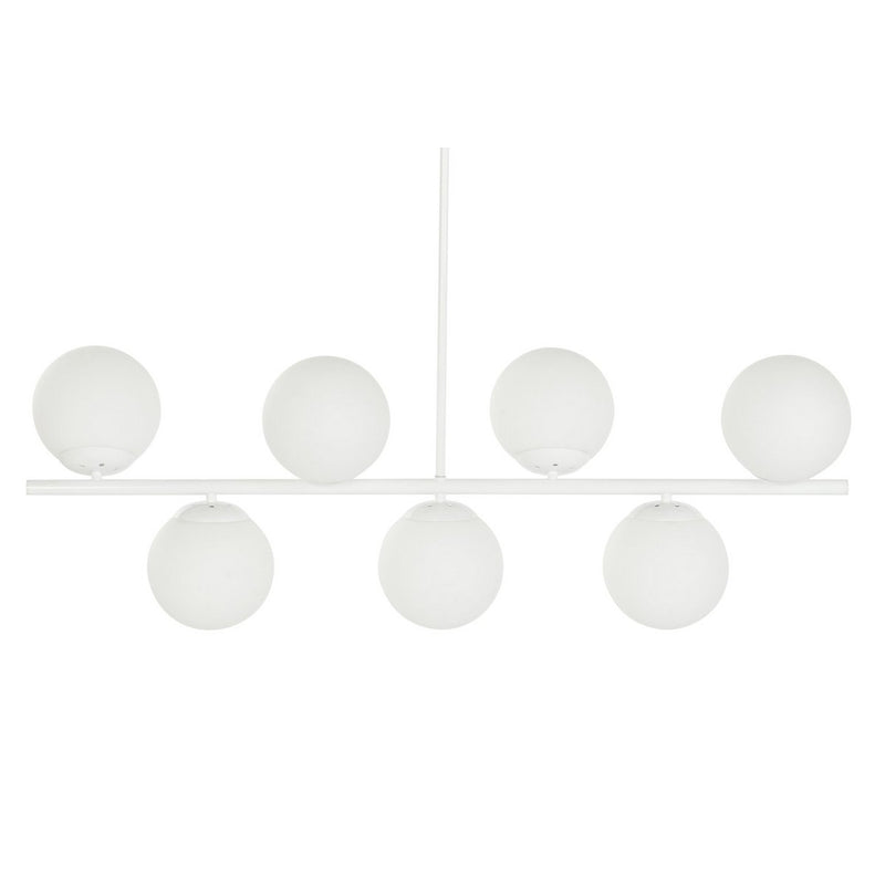 Alexandra Meti - Metalen Glazen Plafondlamp 98X21X22 Witte Ballen