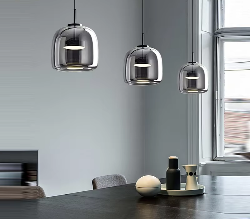 LumiGlow – Elegante Glassteen Hanglamp met LED-verlichting