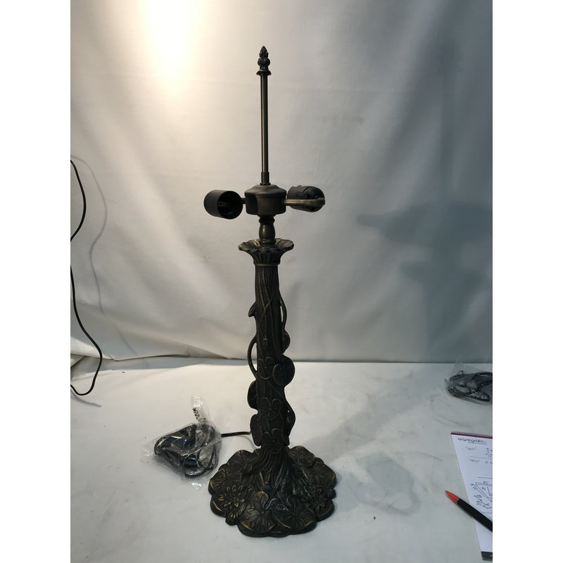 Alexandra Lighting - Rubber Voet Tafellamp Met Tiffany Scherm Diameter 40 Cm Rosy Serie