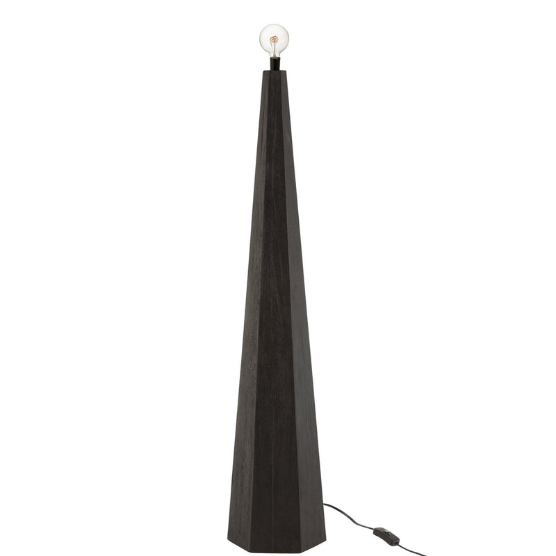J-Line Lampenvoet Octogonaal - Hout - Zwart - Large