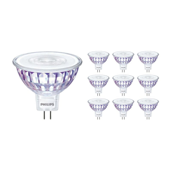 Voordeelpak 10x Philips Master Value LEDspot GU5.3 MR16 5.8W 460lm 36D - 930 Warm Wit | Beste Kleurweergave - Dimbaar - Vervangt 35W