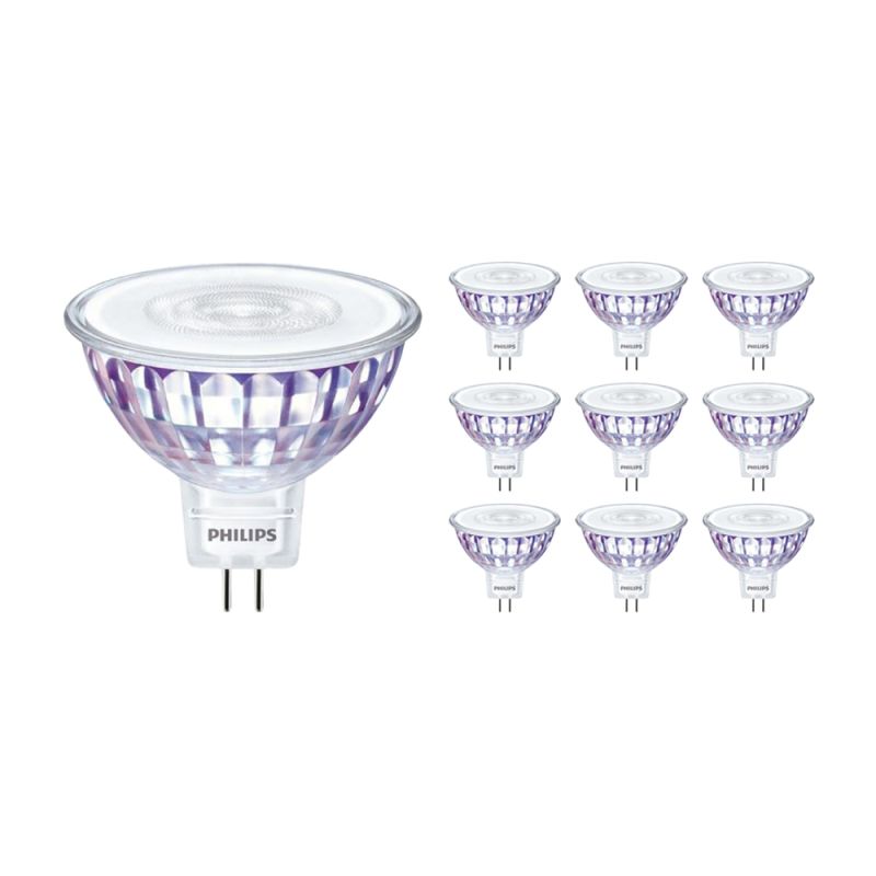Voordeelpak 10x Philips Master Value LEDspot GU5.3 MR16 5.8W 460lm 36D - 930 Warm Wit | Beste Kleurweergave - Dimbaar - Vervangt 35W