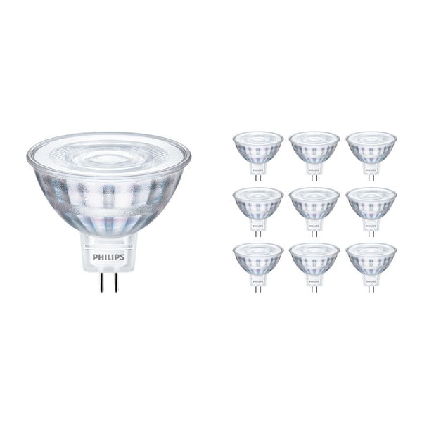 Voordeelpak 10x Philips Corepro LEDspot GU5.3 MR16 4.4W 345lm 36D - 827 Zeer Warm Wit | Vervangt 35W