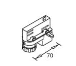 Adapter voor 3-Fase Spanningsrail – Wit/Zwart