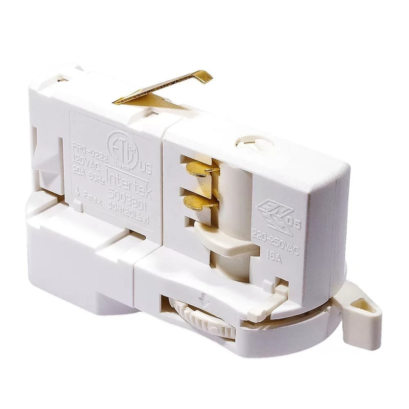 Adapter voor 3-Fase Spanningsrail – Wit/Zwart