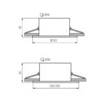 Aprila Verstelbare Inbouwspot GU10 Rond of Vierkant Wit