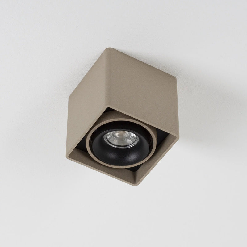 Bjorn 1 Champagne Opbouwspot – Verstelbare GU10 Plafond- en Wandspot van Aluminium