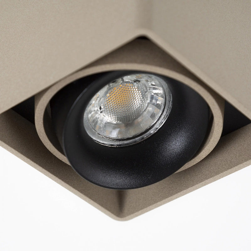 Bjorn 1 Champagne Opbouwspot – Verstelbare GU10 Plafond- en Wandspot van Aluminium