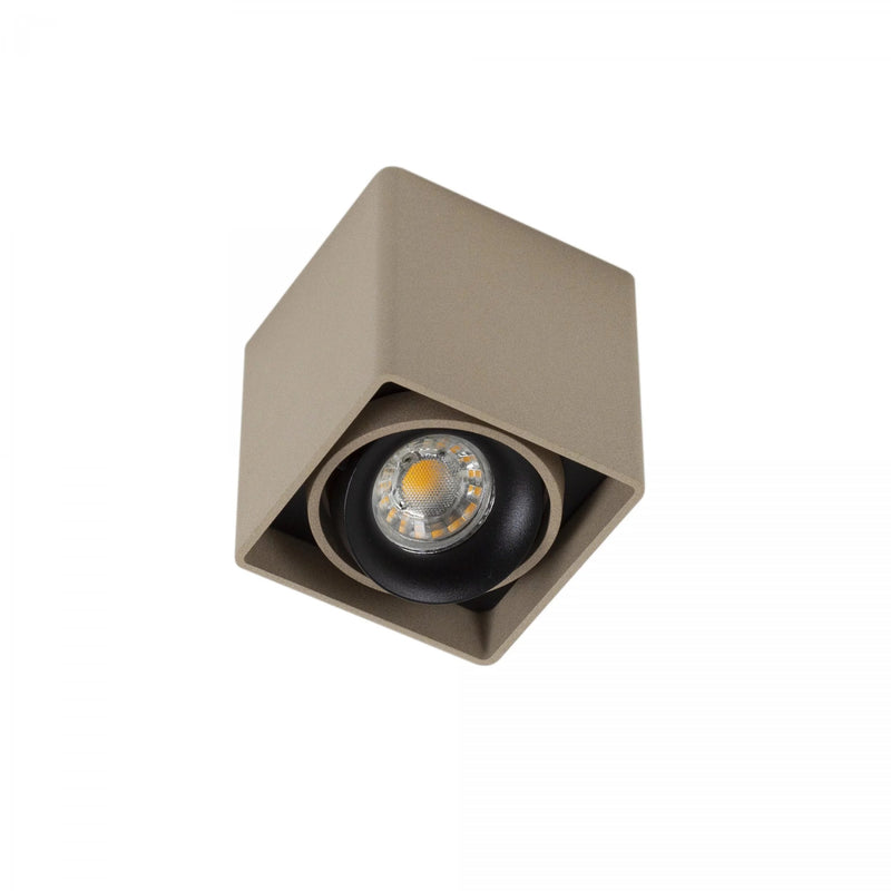 Bjorn 1 Champagne Opbouwspot – Verstelbare GU10 Plafond- en Wandspot van Aluminium