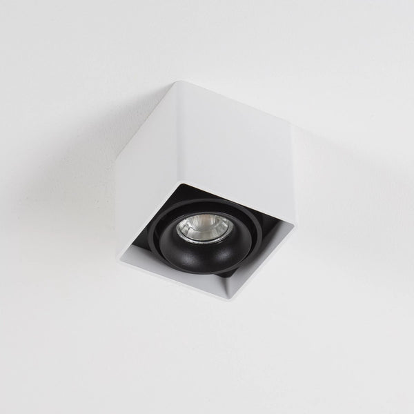 Bjorn 1 Wit Opbouwspot – Draaibare GU10 Plafond- en Wandspot van Aluminium