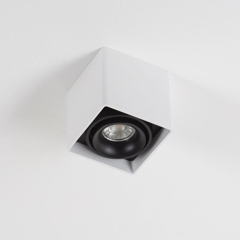 Bjorn 1 Wit Opbouwspot – Draaibare GU10 Plafond- en Wandspot van Aluminium