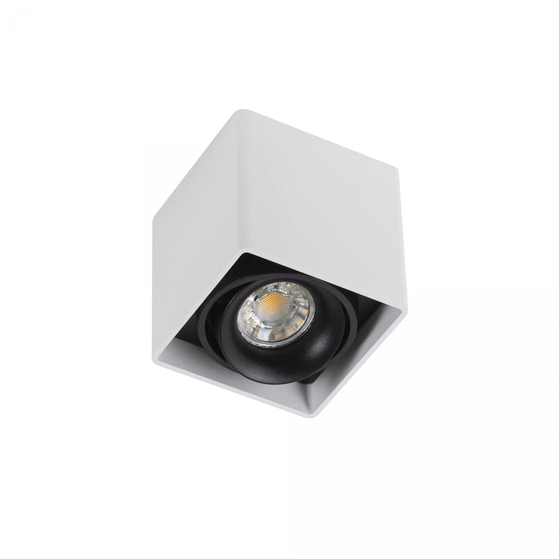 Bjorn 1 Wit Opbouwspot – Draaibare GU10 Plafond- en Wandspot van Aluminium
