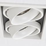 Bjorn 2 Wit Inbouwspot – Draaibare & Kantelbare GU10 Plafondspot, Modern Aluminium, 2-Lichts