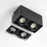 Bjorn 2 Wit Opbouwspot – Draaibare 2x GU10 Plafond- en Wandspot van Aluminium