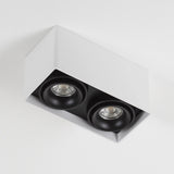 Bjorn 2 Wit Opbouwspot – Draaibare 2x GU10 Plafond- en Wandspot van Aluminium