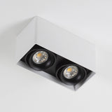 Bjorn 2 Wit Opbouwspot – Draaibare 2x GU10 Plafond- en Wandspot van Aluminium