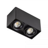 Bjorn 2 Zwart Opbouwspot – Verstelbare 2-lichts GU10 Plafond- en Wandspot van Aluminium