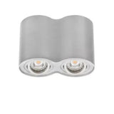 Bord-II LED Opbouwspot 2x GU10 Kantelbaar – Aluminium Wit/Zwart/Grijs