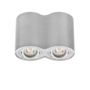 Bord-II LED Opbouwspot 2x GU10 Kantelbaar – Aluminium Wit/Zwart/Grijs