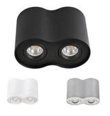 Bord-II LED Opbouwspot 2x GU10 Kantelbaar – Aluminium Wit/Zwart/Grijs