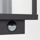 Boston muurlamp zwart met bewegingssensor