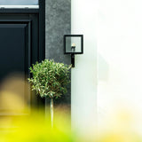 Buitenlamp Loosdrecht – Moderne Zwarte RVS Wandlamp met E27 Fitting