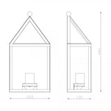 Buitenwandlamp Laren Zwart