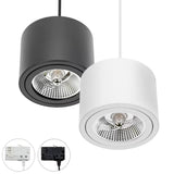 Chloé-ES Kantelbare Track Pendel ES111 GU10 Aluminium Wit/Zwart