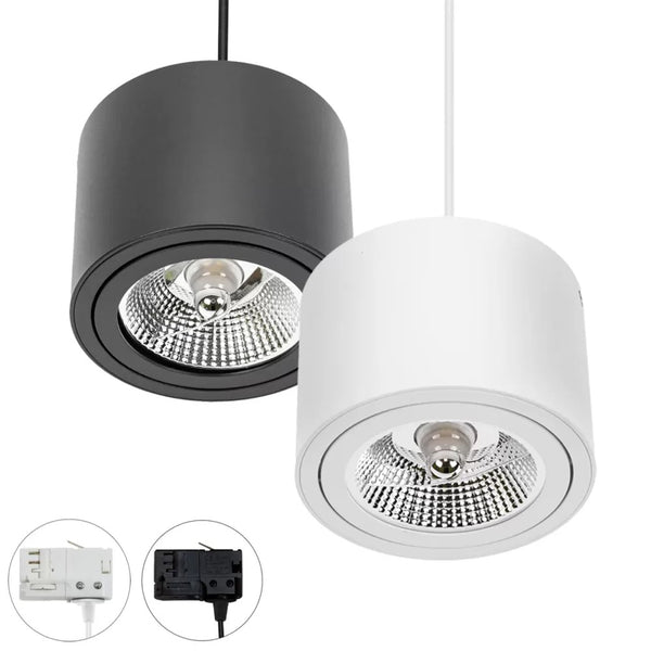 Chloé-ES Kantelbare Track Pendel ES111 GU10 Aluminium Wit/Zwart