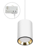 Chloé-G Track Pendel GU10 3-Fase Rail – Zwart/Wit met Goud