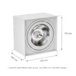 Chloé-IS Opbouwspot AR111 Verstelbaar – Aluminium Wit/Zwart