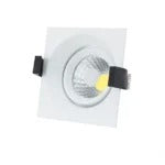 Cobo-V Verstelbare Led Inbouwspot 8W Geschuurd Staal/Wit