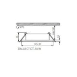 Dalla Vierkante Inbouwspot GU10/MR16 Kantelbaar Wit of Zwart