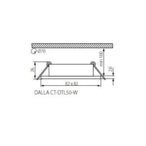 Dalla Vierkante Inbouwspot GU10/MR16 Kantelbaar Wit of Zwart