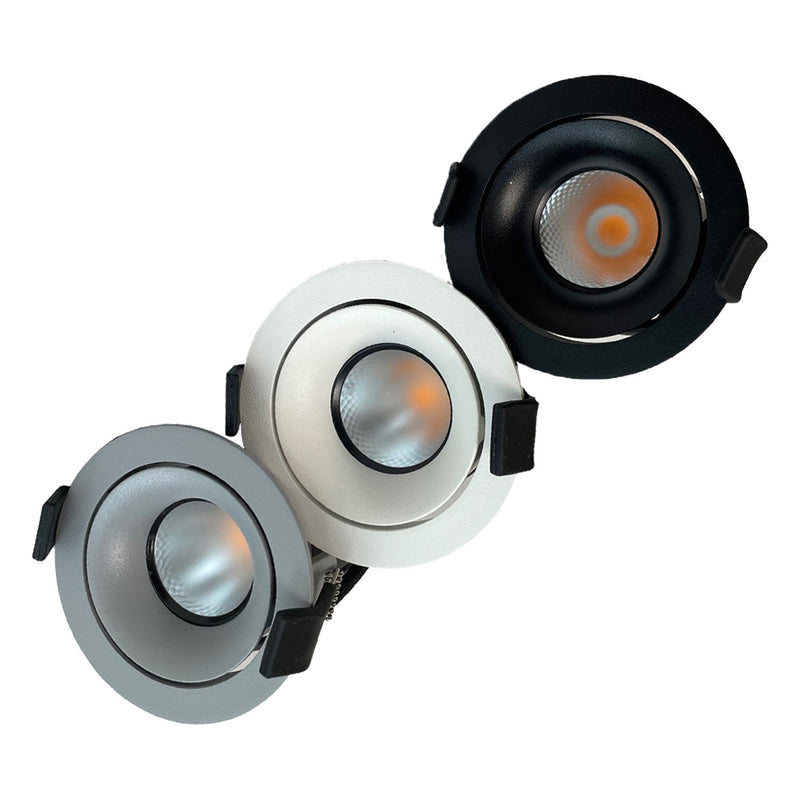 Deni Dimbare Verstelbare Led Inbouwspot 10W Wit/Zwart/Grijs