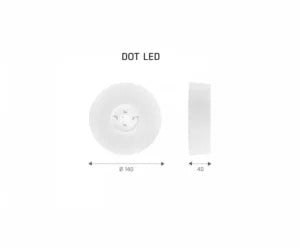 Dot LED Opbouw Paniekverlichting | IP65 | 140Lm | 5000K | Wit