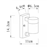 Downlighter matzwart bewegingssensor