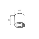 Duce Rond Opbouwspot | Aluminium | GU10 | Kantelbaar | Binnen