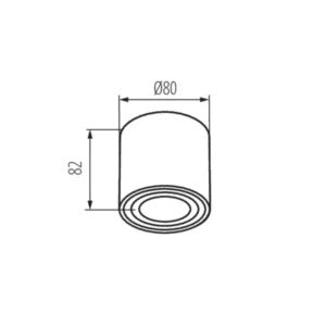 Duce Rond Opbouwspot | Aluminium | GU10 | Kantelbaar | Binnen