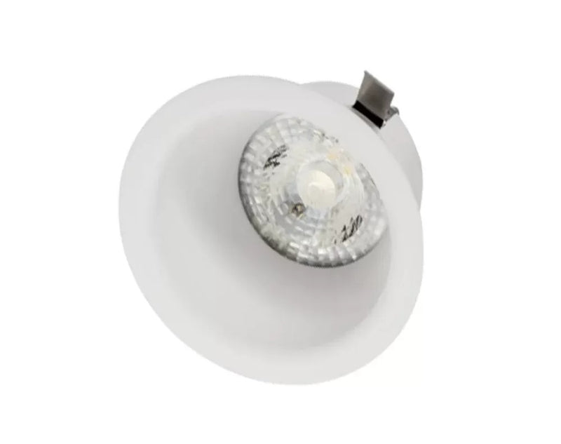 Fialle III Inbouwspot Rond – Wit Aluminium – GU10/MR16 – Ø78mm