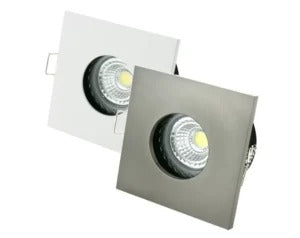 Fialle IV IP65 Vierkante Inbouwspot GU10 Waterdicht Wit of Aluminium