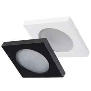 Flini IP44 Vierkante Inbouwspot GU10 Spatwaterdicht Wit of Zwart