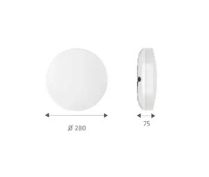 Gamma LED Wand- & Plafondlamp IP54 – Slagvast IK10 Wit 10W