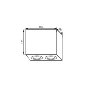 Gord-II Dubbele Opbouwspot | GU10 | Kantelbaar | Aluminium