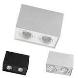 Gord-II Dubbele Opbouwspot | GU10 | Kantelbaar | Aluminium