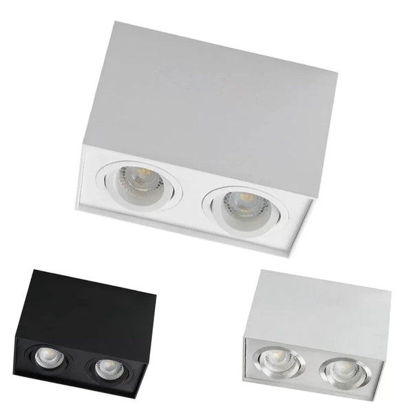 Gord-II Dubbele Opbouwspot | GU10 | Kantelbaar | Aluminium