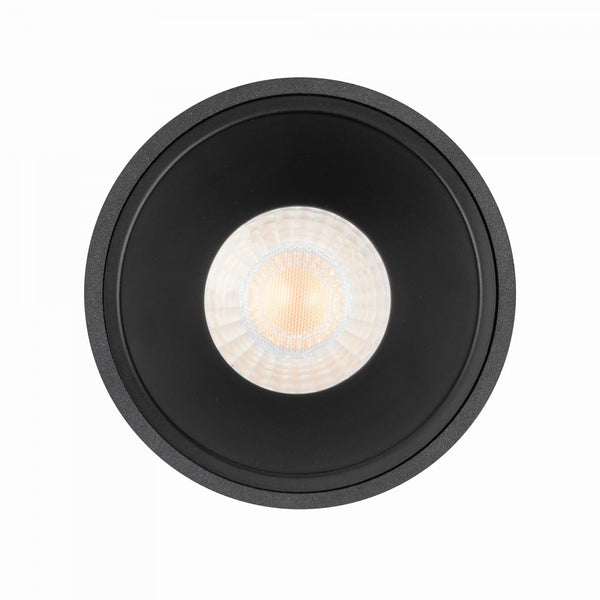 IVAR 6W Zwart DTW Inbouwspot – Ronde Dimbare LED Plafondspot IP65, Modern Aluminium/Kunststof