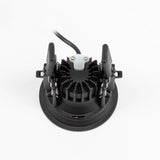 IVAR 6W Zwart DTW Inbouwspot – Ronde Dimbare LED Plafondspot IP65, Modern Aluminium/Kunststof