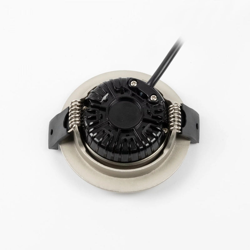 LIV 6W Brushed Aluminium DTW Inbouwspot – Ronde Dimbare LED Plafondspot IP65, Modern Aluminium/Kunststof