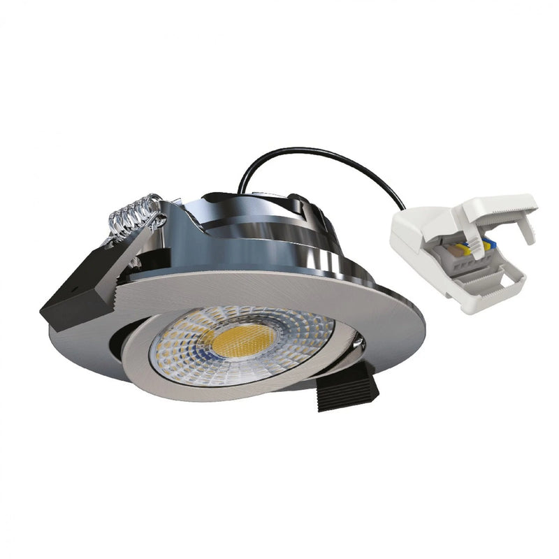 LIV 6W Brushed Aluminium DTW Inbouwspot – Ronde Dimbare LED Plafondspot IP65, Modern Aluminium/Kunststof